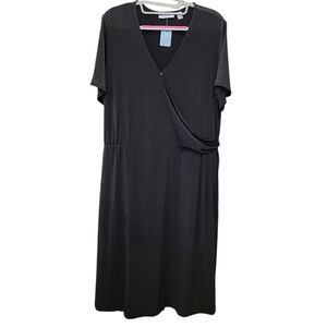 Susan Graver Black Midi Dress